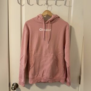 Glossier Hoodie Barbiecore Pink Sweatshirt- XS